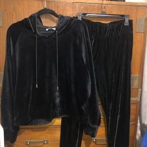 Skinny Girl Velour hoodie with pants Track suit